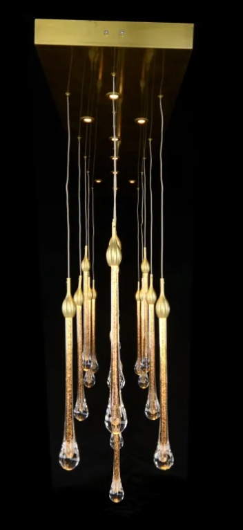Thirty-Light Crystal Drop Chandelier