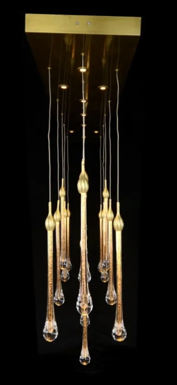 Thirty-Light Crystal Drop Chandelier