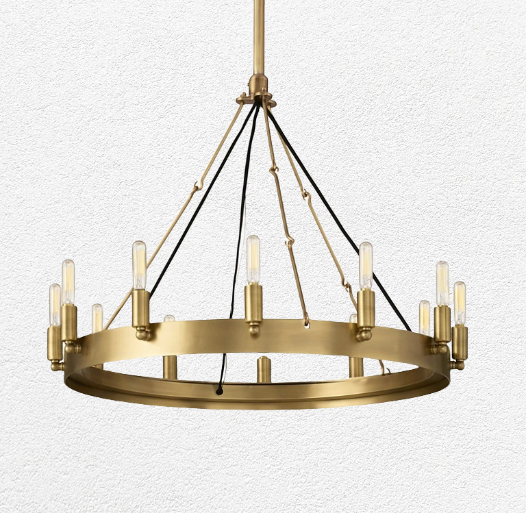 Camin Vintage Filament Round Chandelier 26"