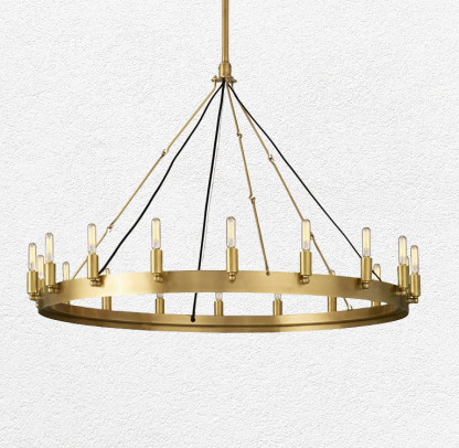 Camin Vintage Filament Round Chandelier 38"