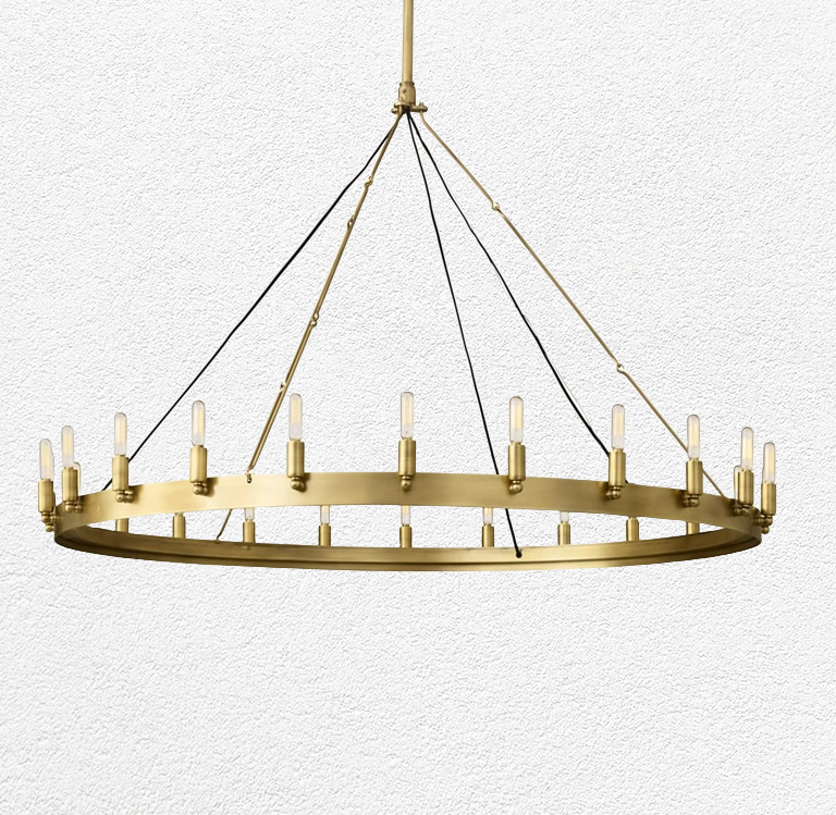 Camin Vintage Filament Round Chandelier 50"