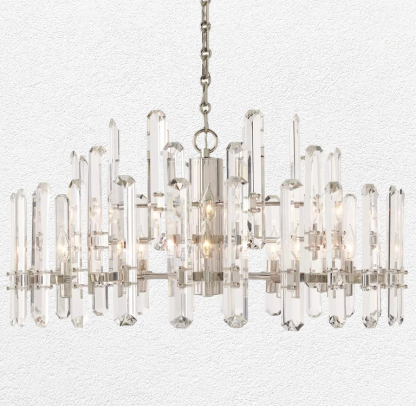 Bonnie Faceted Crystal Round Chandelier 36"
