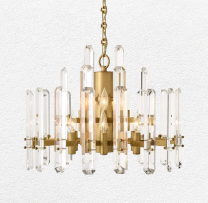 Bonnie Faceted Crystal Round Chandelier 24"