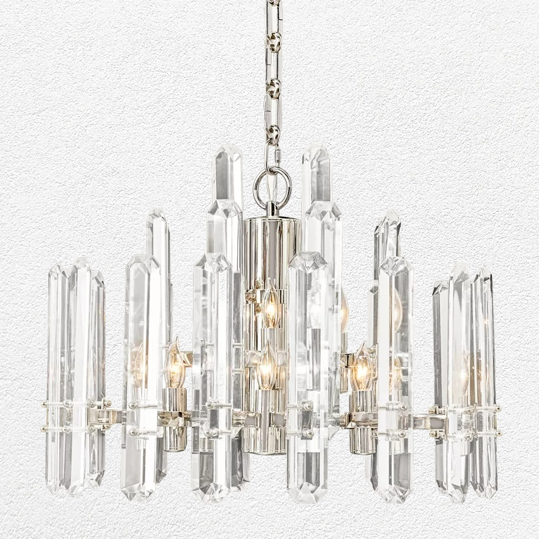 Bonnie Faceted Crystal Round Chandelier 24"