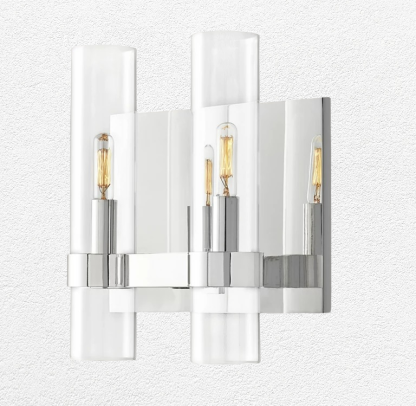 Revella Glass Cup Double Wall Sconce