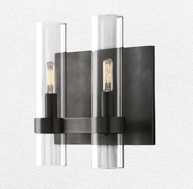 Revella Glass Cup Double Wall Sconce