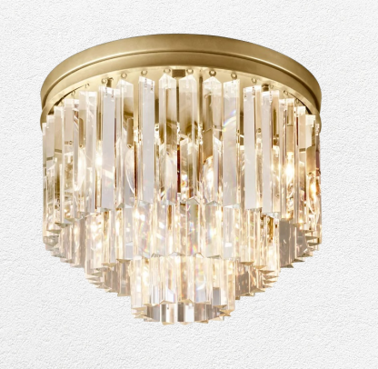 Obeon Multi-Tier Crystal Chandelier Flushmount 20" 32"