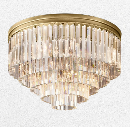 Obeon Multi-Tier Crystal Chandelier Flushmount 20" 32"