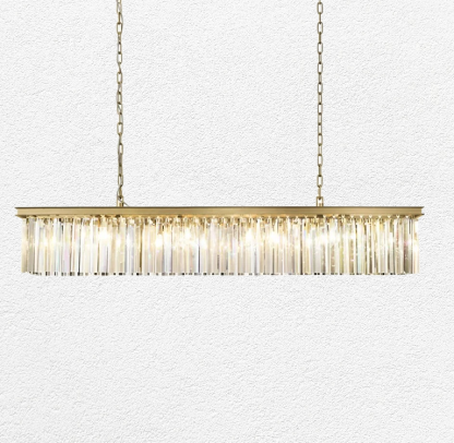 Rihys Crystal Rectangular Chandelier 59"