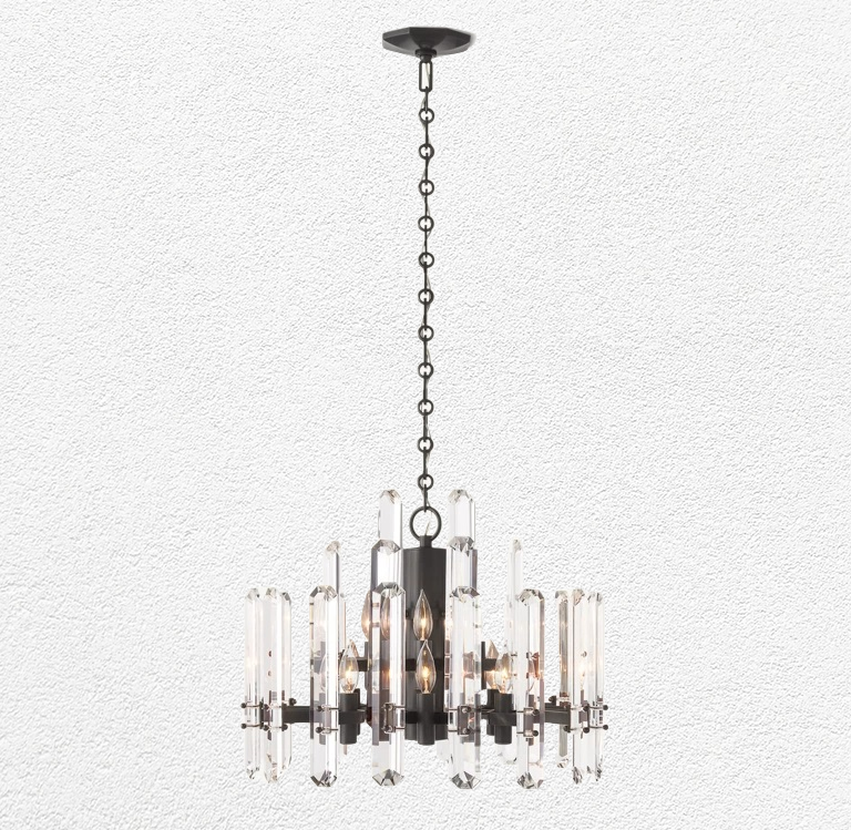 Bonnie Faceted Crystal Round Chandelier 24"