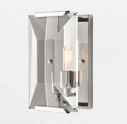 Halow Faceted Crystal Wall Sconce