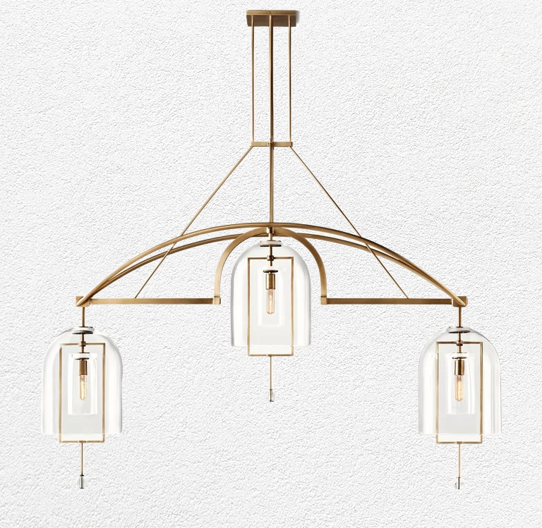 Fulcrum Round Chandelier  73" 3-Lights