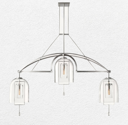 Fulcrum Round Chandelier  73" 3-Lights