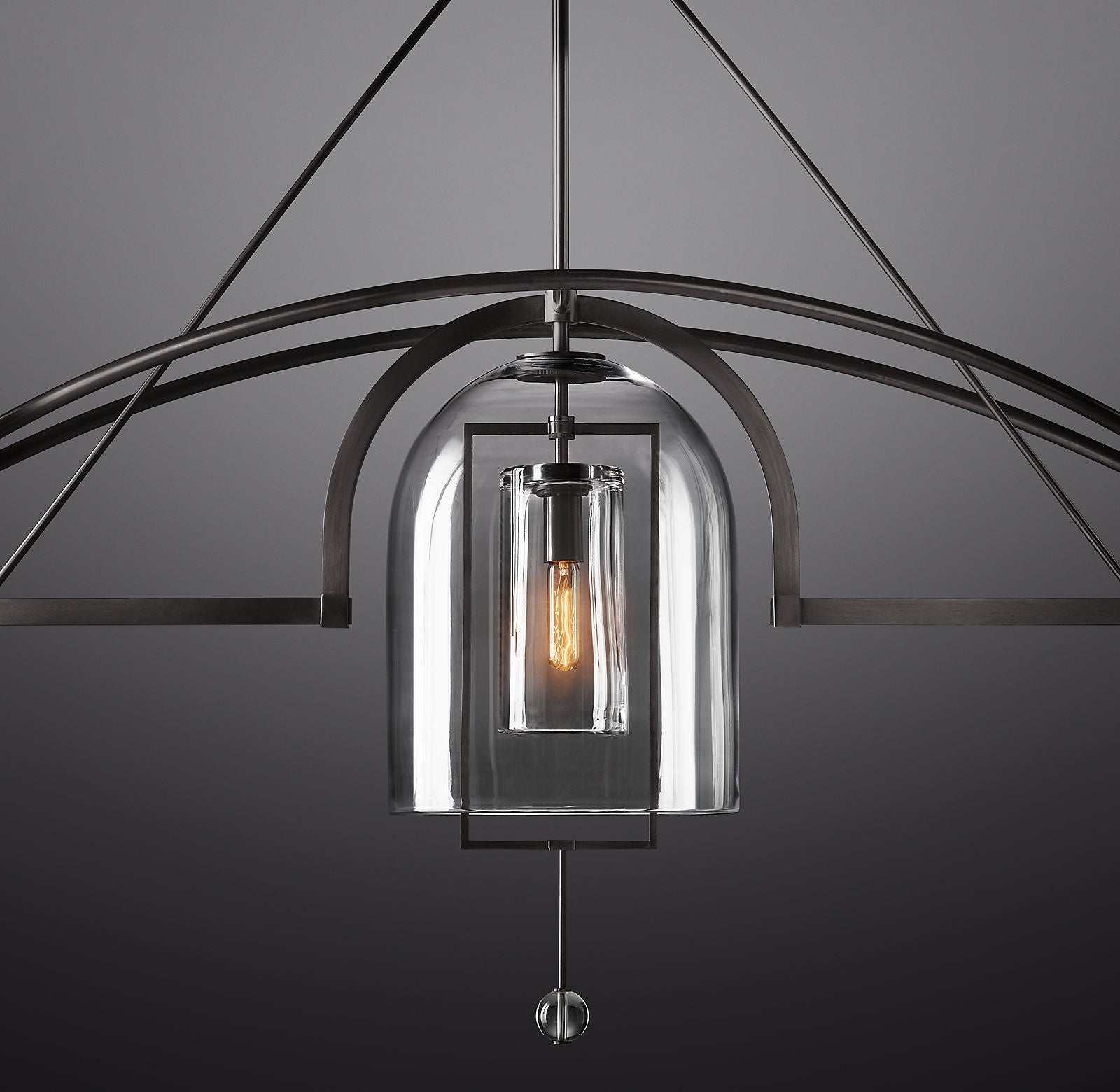 Fulcrum Round Chandelier 61"  3-Lights