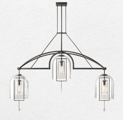 Fulcrum Round Chandelier  73" 3-Lights