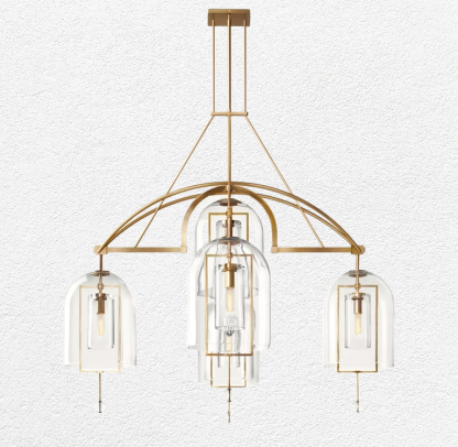 Fulcrum Round Chandelier 61" 5-Lights