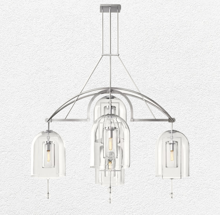 Fulcrum Round Chandelier 61" 5-Lights