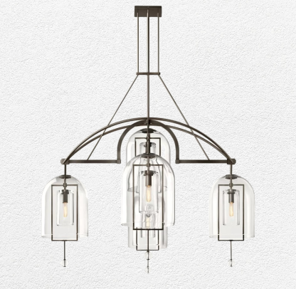 Fulcrum Round Chandelier 61" 5-Lights