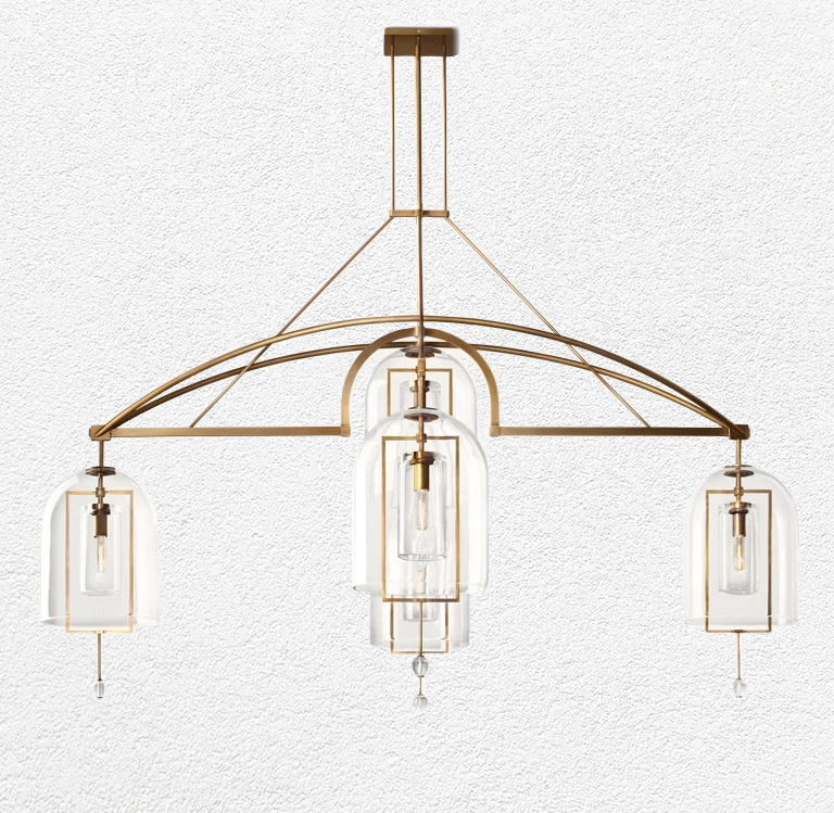 Fulcrum Round Chandelier 73" 5-Lights