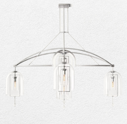 Fulcrum Round Chandelier 73" 5-Lights
