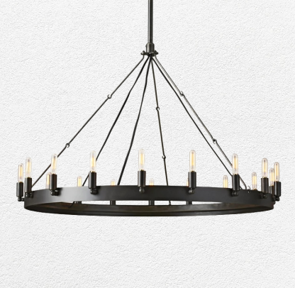 Camin Vintage Filament Round Chandelier 38"