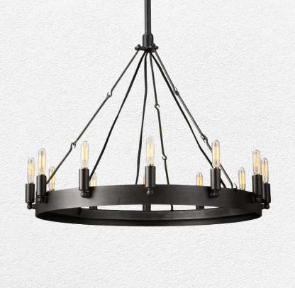 Camin Vintage Filament Round Chandelier 26"