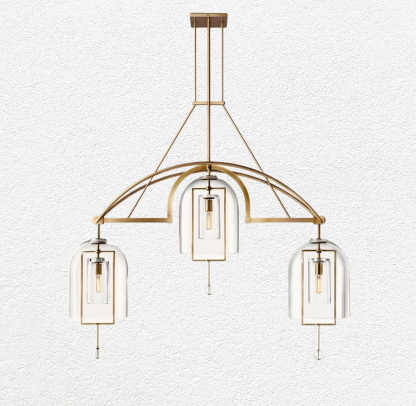 Fulcrum Round Chandelier 61"  3-Lights