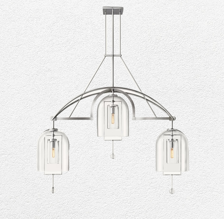 Fulcrum Round Chandelier 61"  3-Lights