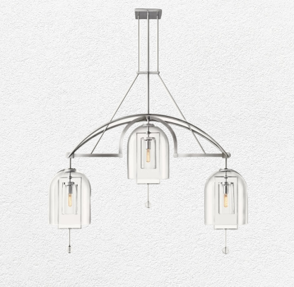 Fulcrum Round Chandelier 61"  3-Lights