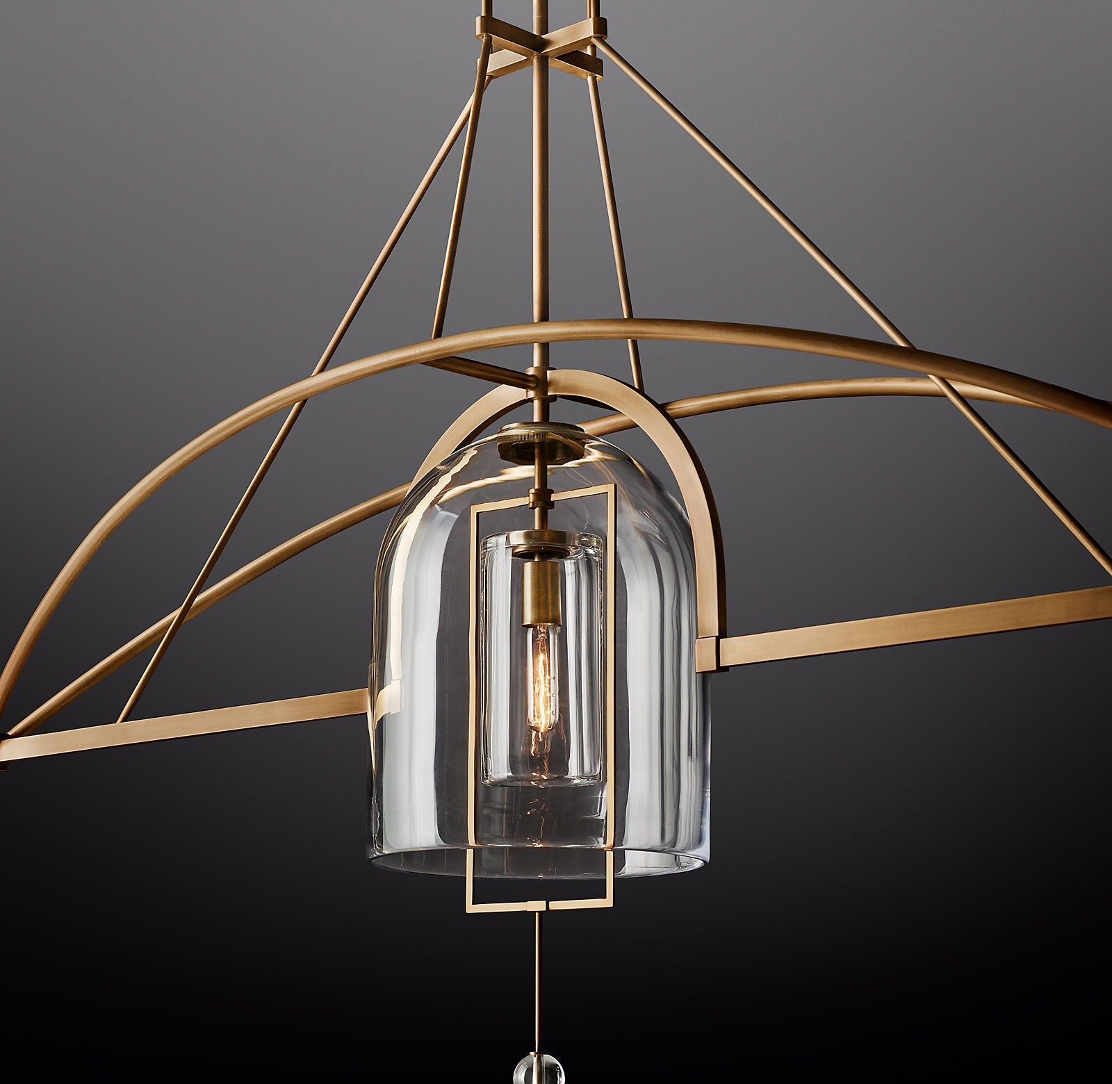 Fulcrum Round Chandelier 61"  3-Lights