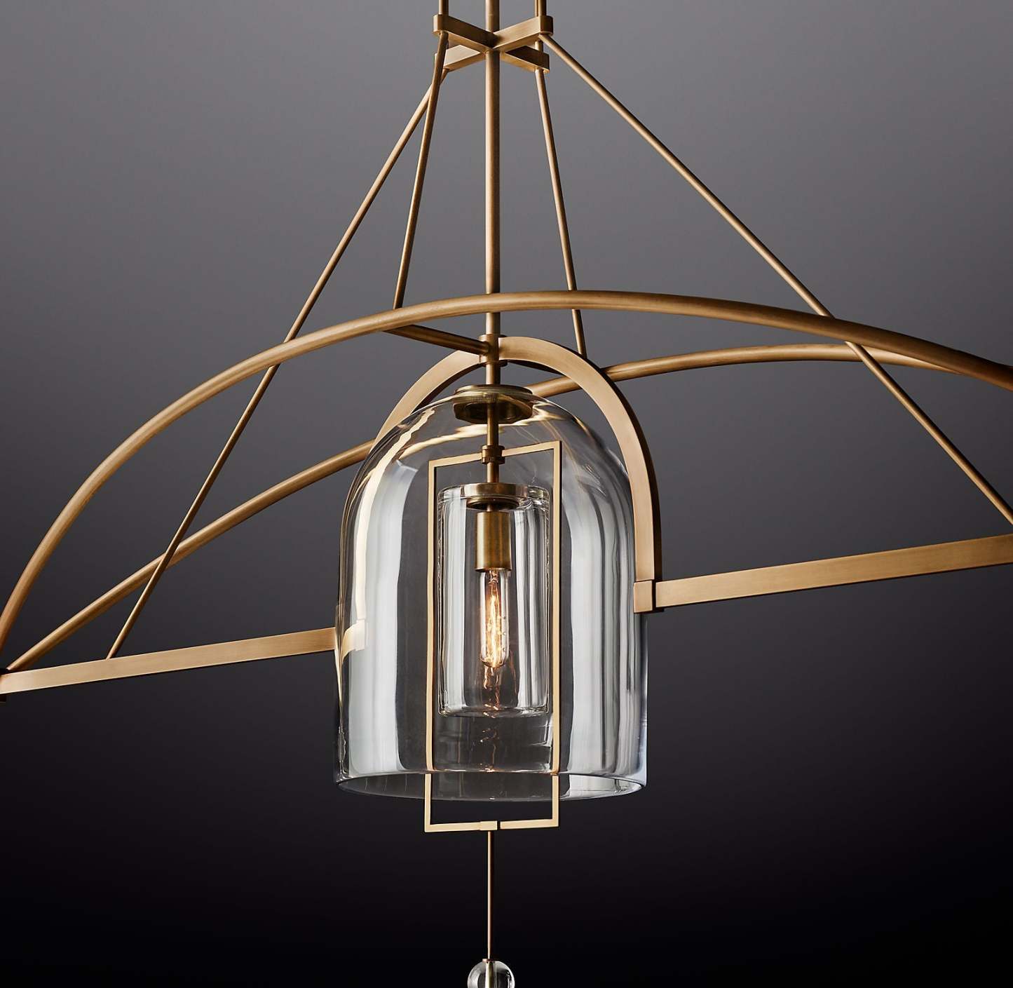 Fulcrum Round Chandelier 61"  3-Lights