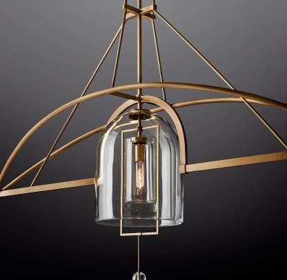 Fulcrum Round Chandelier 61"  3-Lights