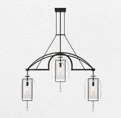 Fulcrum Round Chandelier 61"  3-Lights