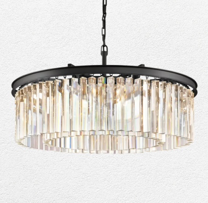 Rihys Crystal Round Chandelier 32"