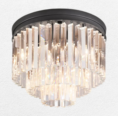 Obeon Multi-Tier Crystal Chandelier Flushmount 20" 32"