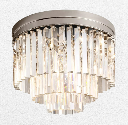 Obeon Multi-Tier Crystal Chandelier Flushmount 20" 32"