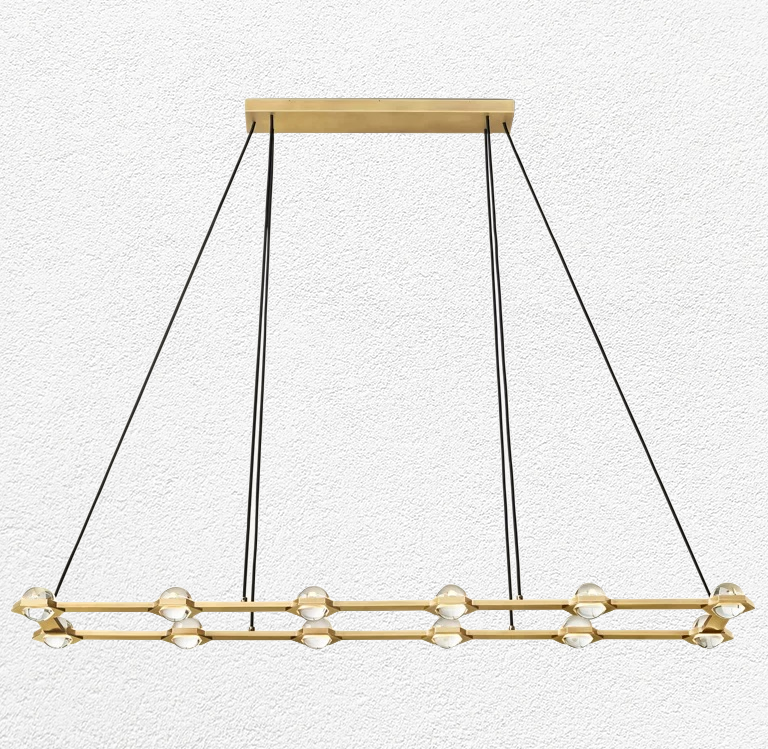 Eclatanti Crystal Ball Rectangular Chandelier 54" 72"