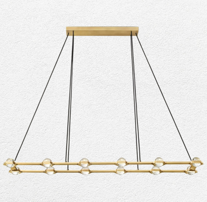 Eclatanti Crystal Ball Rectangular Chandelier 54" 72"