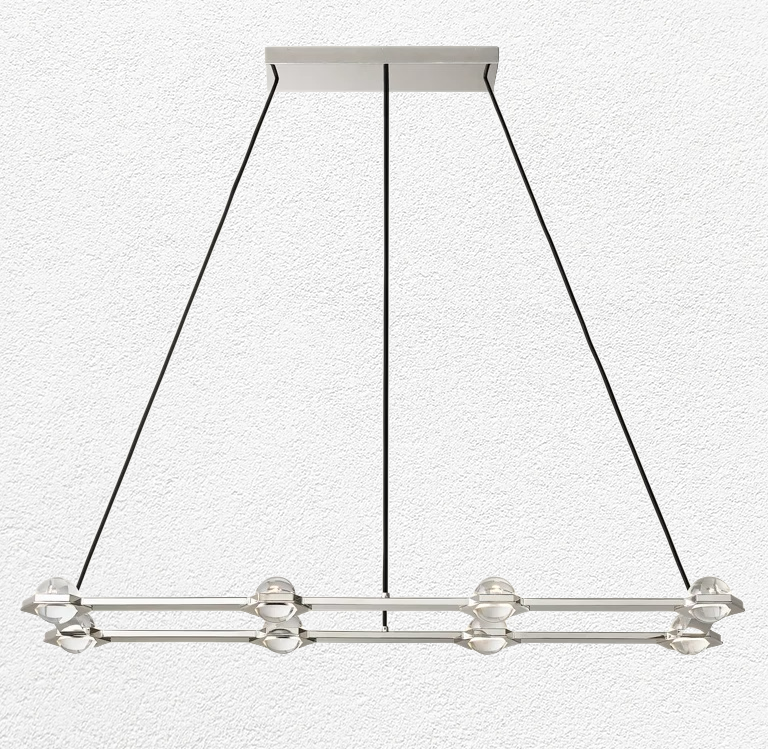 Eclatanti Crystal Ball Rectangular Chandelier 54" 72"