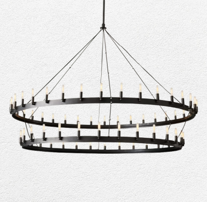 Camin Vintage Filament 2-Tier Round Chandelier