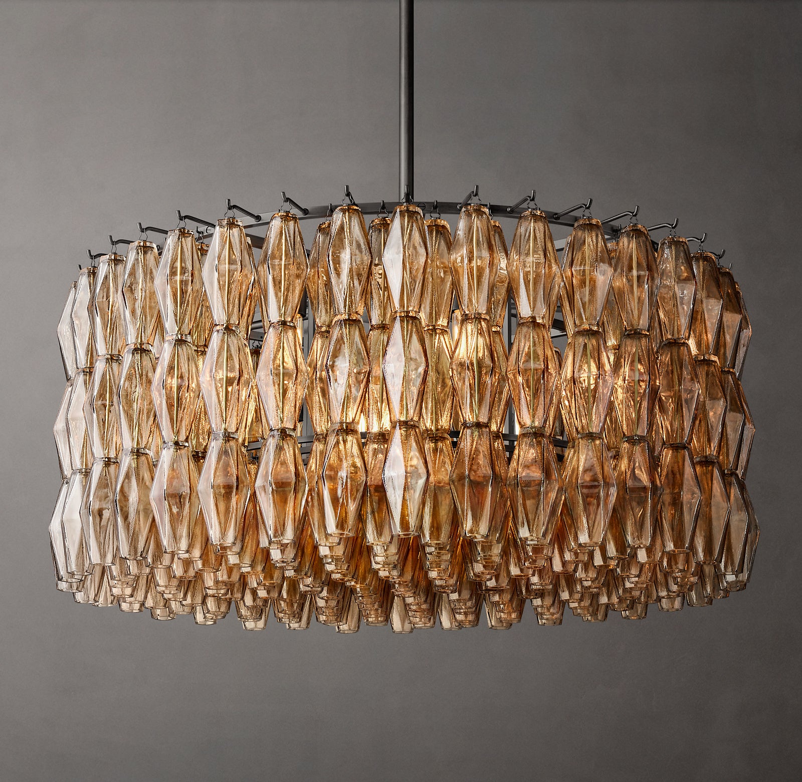 Chiara Glass Round Chandelier 37"