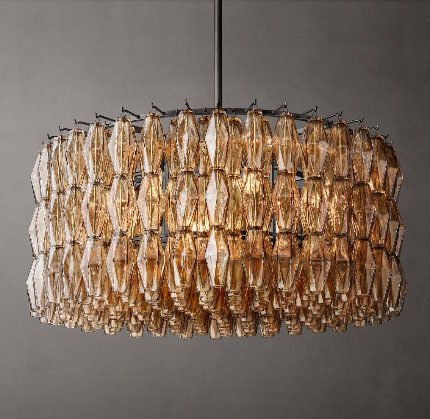 Chiara Glass Round Chandelier 37"