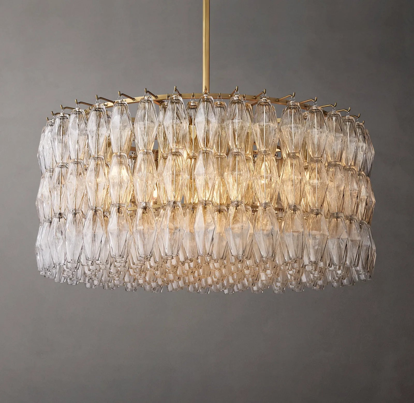 Chiara Glass Round Chandelier 37"
