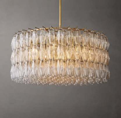 Chiara Glass Round Chandelier 37"