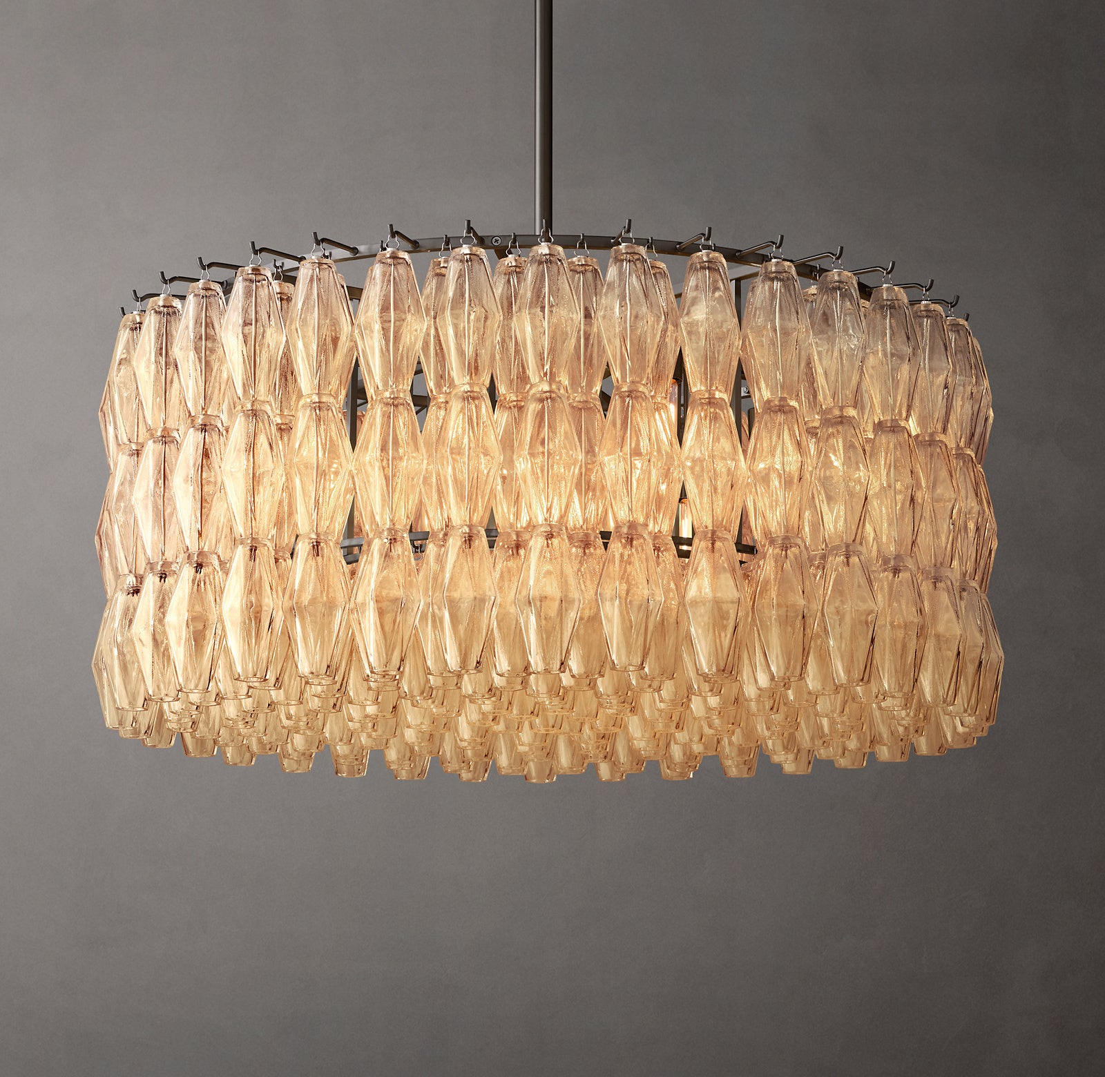 Chiara Glass Round Chandelier 37"