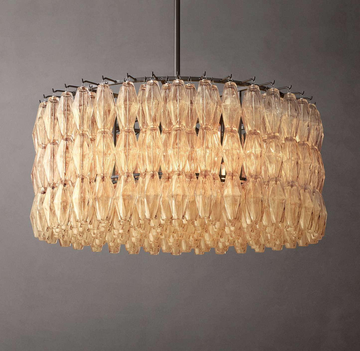 Chiara Glass Round Chandelier 37"