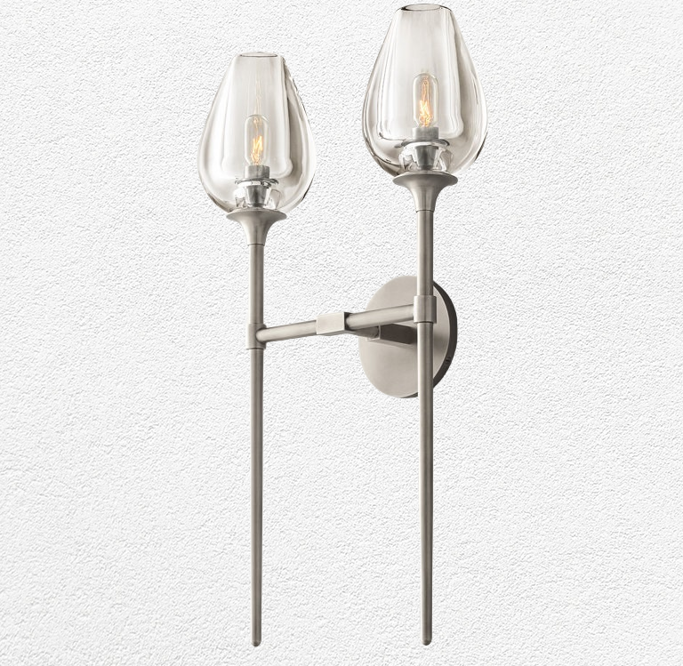 Tulip Double Glass Sconce
