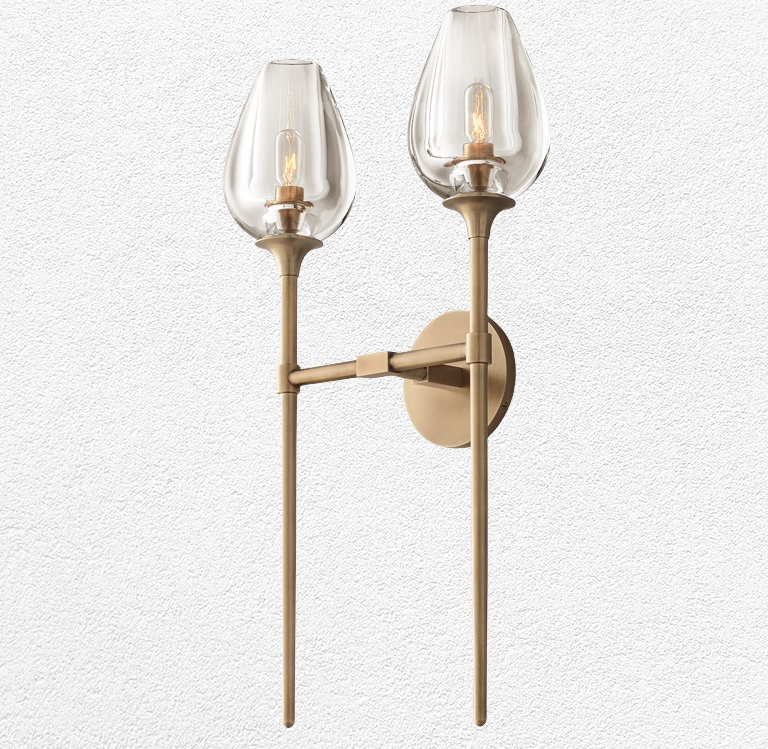 Tulip Double Glass Sconce