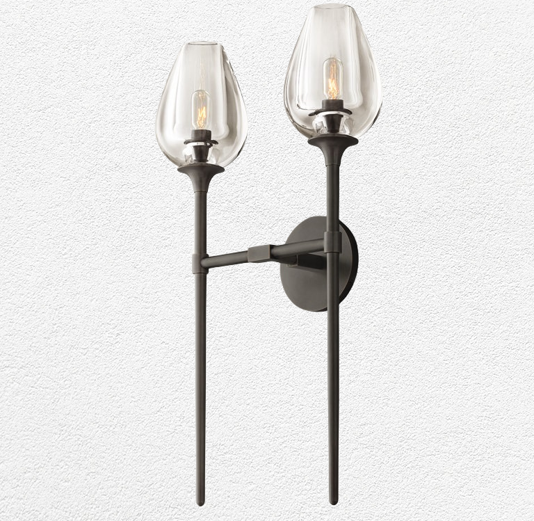 Tulip Double Glass Sconce