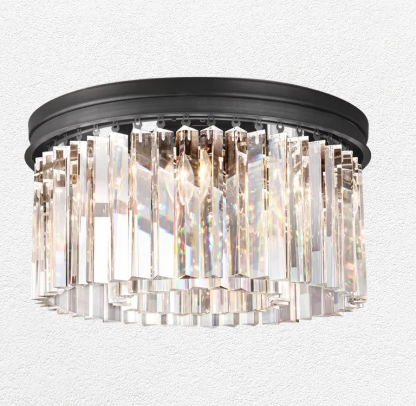 Rihys Crystal Round Flushmount 19"